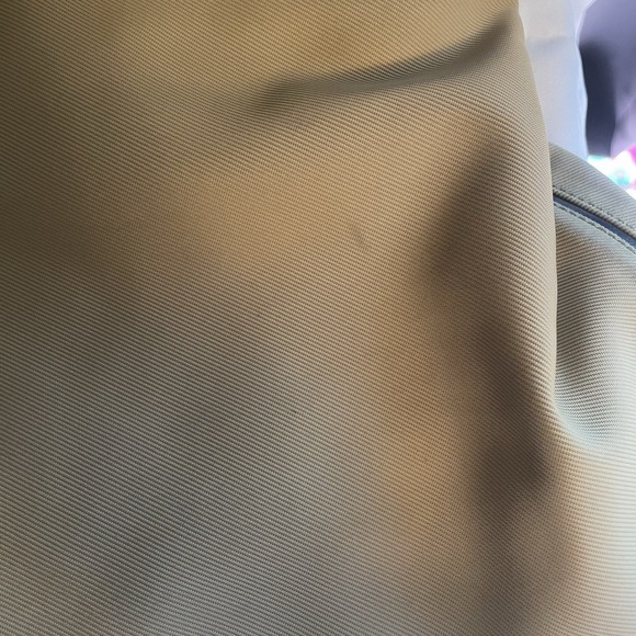 COACH Khaki Twill Canvas Leather Handle Shoulder Bag Purse 7402 Tan Black - Picture 3 of 16